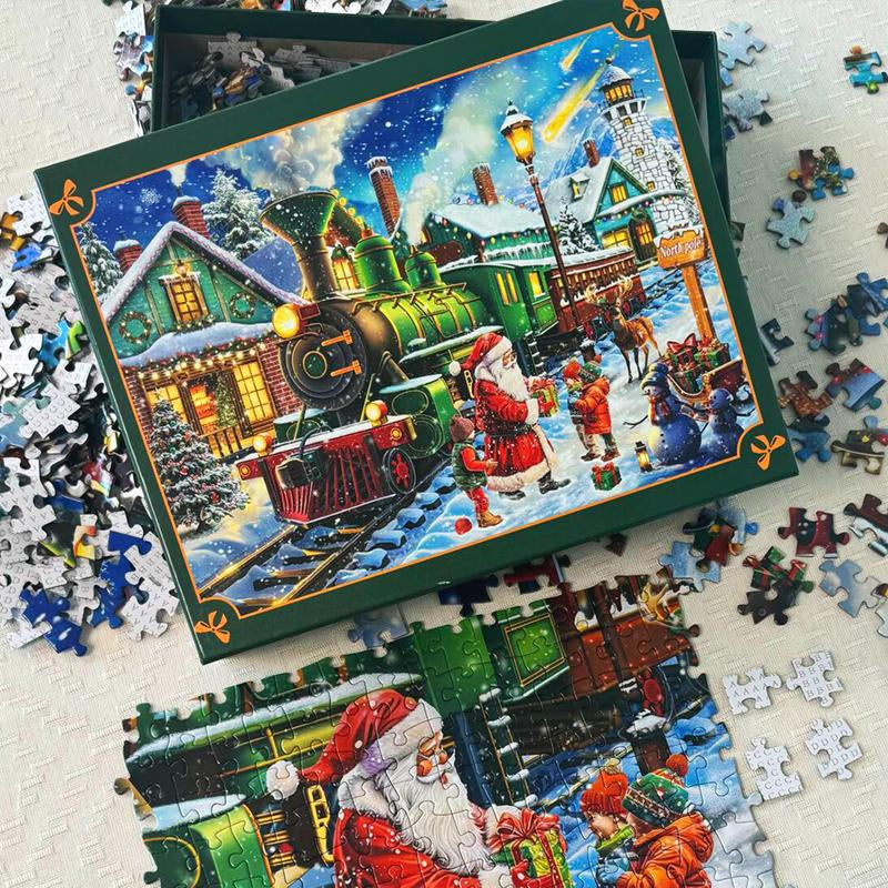 Huadada 1000-Piece Merry Christmas Jigsaw Puzzle for Adults - Perfect Family Reunion Game and Holiday Gift