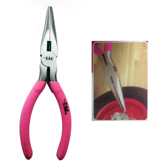 Premium 6-Inch Long Reach Needle Nose Pliers with Integrated Wire Cutter - Perfect for Mechanics, Plumbers, and Craftsmen