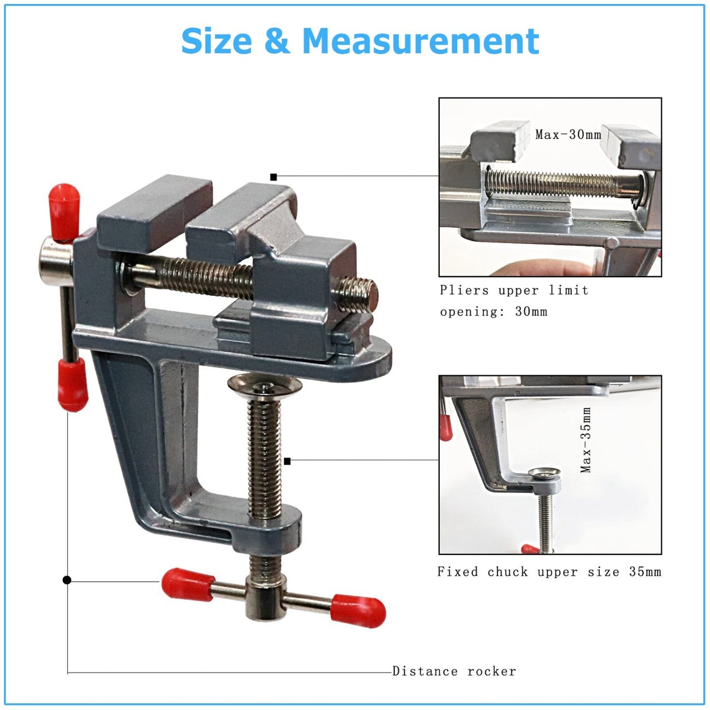 Premium Mini Table Vise - High-Quality Aluminum Alloy Clamp for Crafting and Jewelry Creation