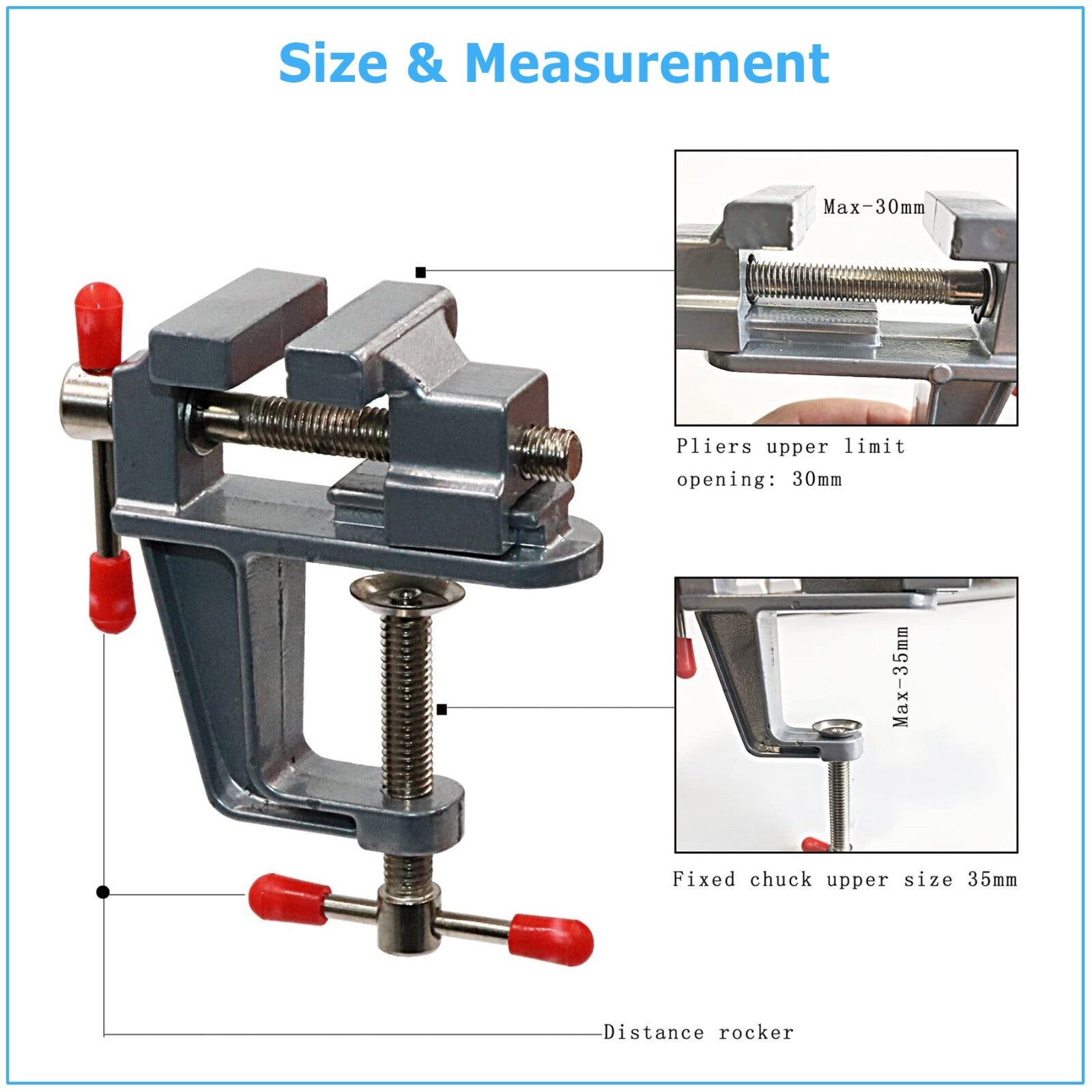 Premium Mini Table Vise - High-Quality Aluminum Alloy Clamp for Crafting and Jewelry Creation