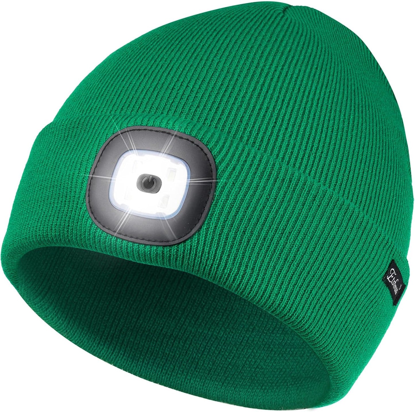 Etsfmoa Unisex USB Rechargeable Beanie with Light - Ideal Gift for Men, Dads, and Fathers