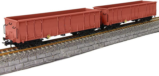 Enhance Your Model Railway with Evemodel's 2-Pack High-Side HO Scale Gondola Cars - Ultimate Freight Transport Solution!