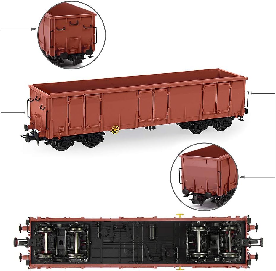Enhance Your Model Railway with Evemodel's 2-Pack High-Side HO Scale Gondola Cars - Ultimate Freight Transport Solution!