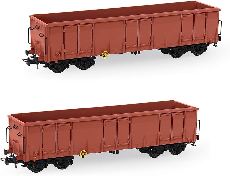 Enhance Your Model Railway with Evemodel's 2-Pack High-Side HO Scale Gondola Cars - Ultimate Freight Transport Solution!