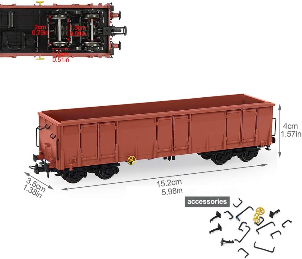 Enhance Your Model Railway with Evemodel's 2-Pack High-Side HO Scale Gondola Cars - Ultimate Freight Transport Solution!