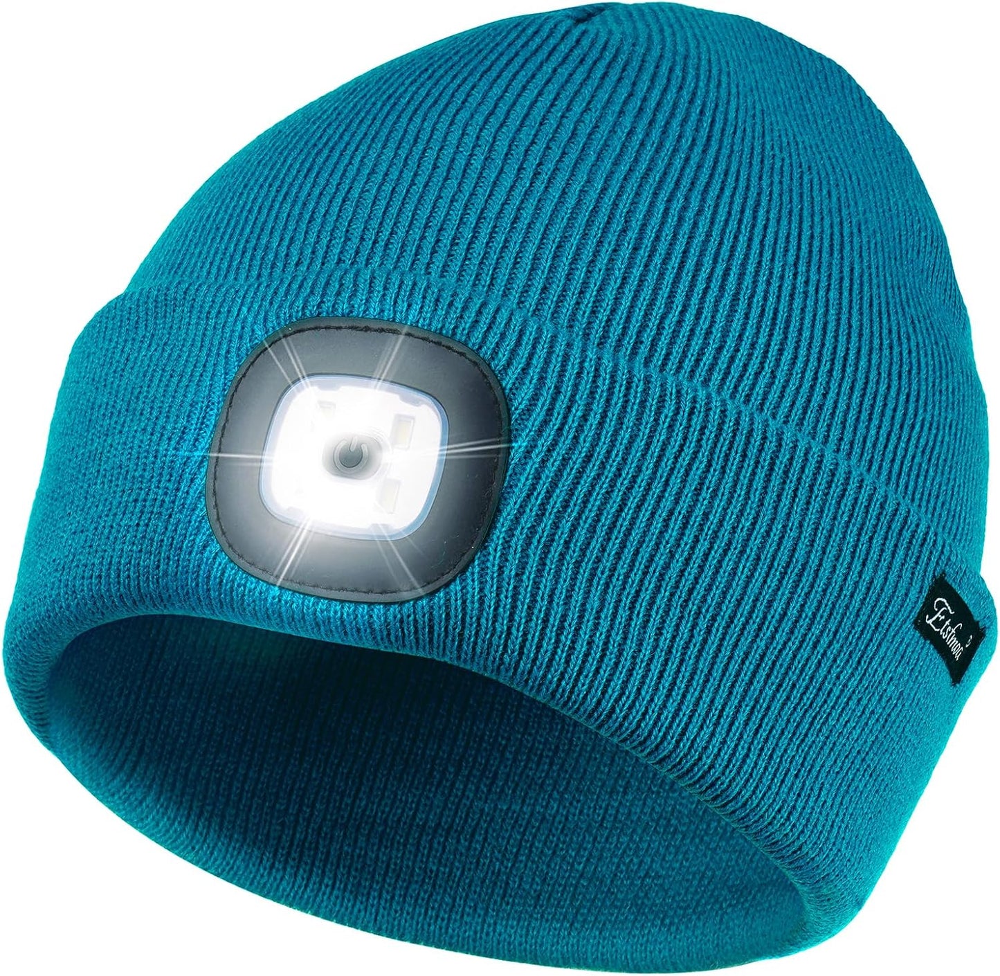 Etsfmoa Unisex USB Rechargeable Beanie with Light - Ideal Gift for Men, Dads, and Fathers