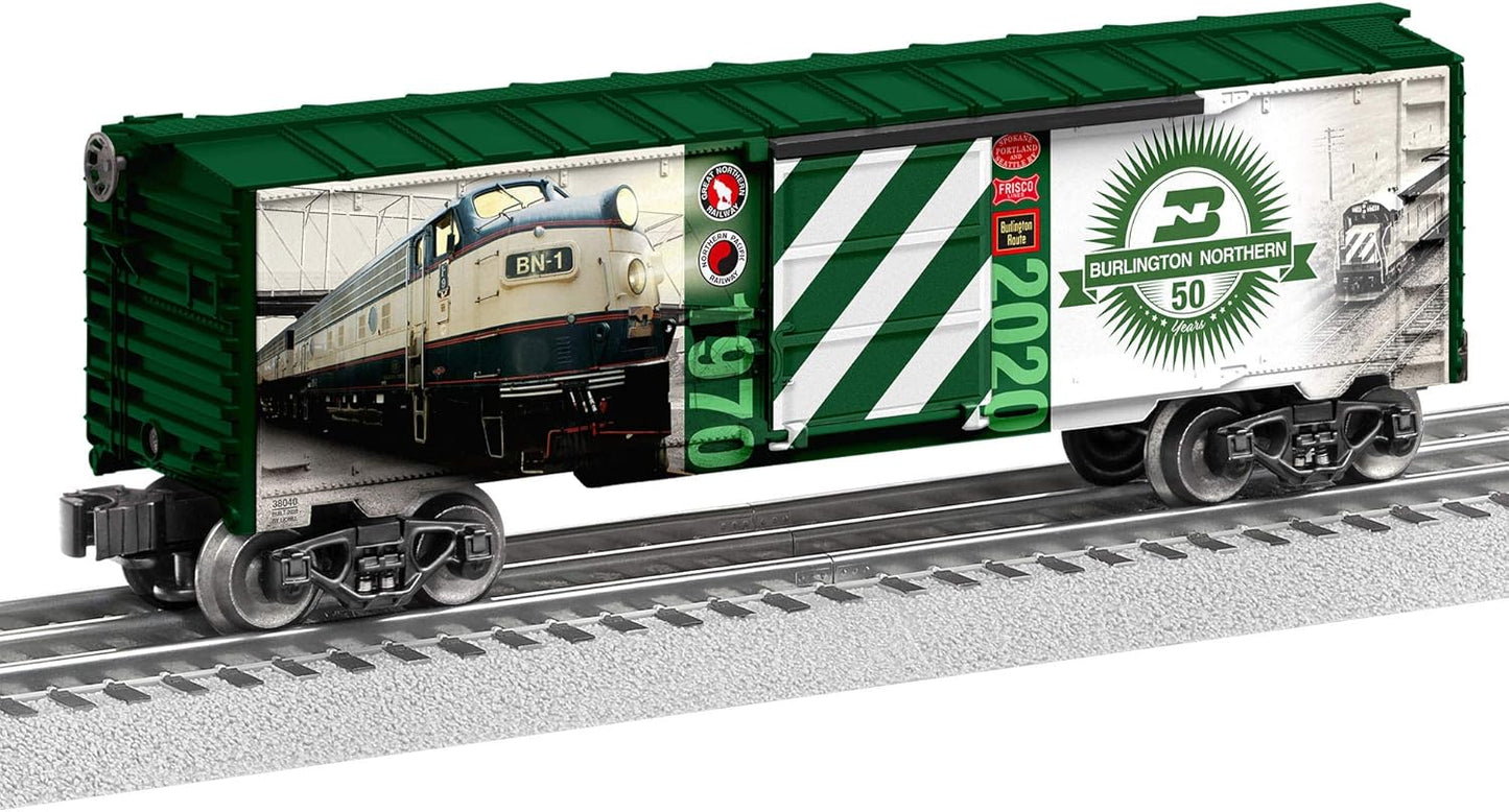 Lionel Burlington Northern Electric O Gauge 50th Anniversary MUSA Boxcar - Limited Edition Collectible Train Car