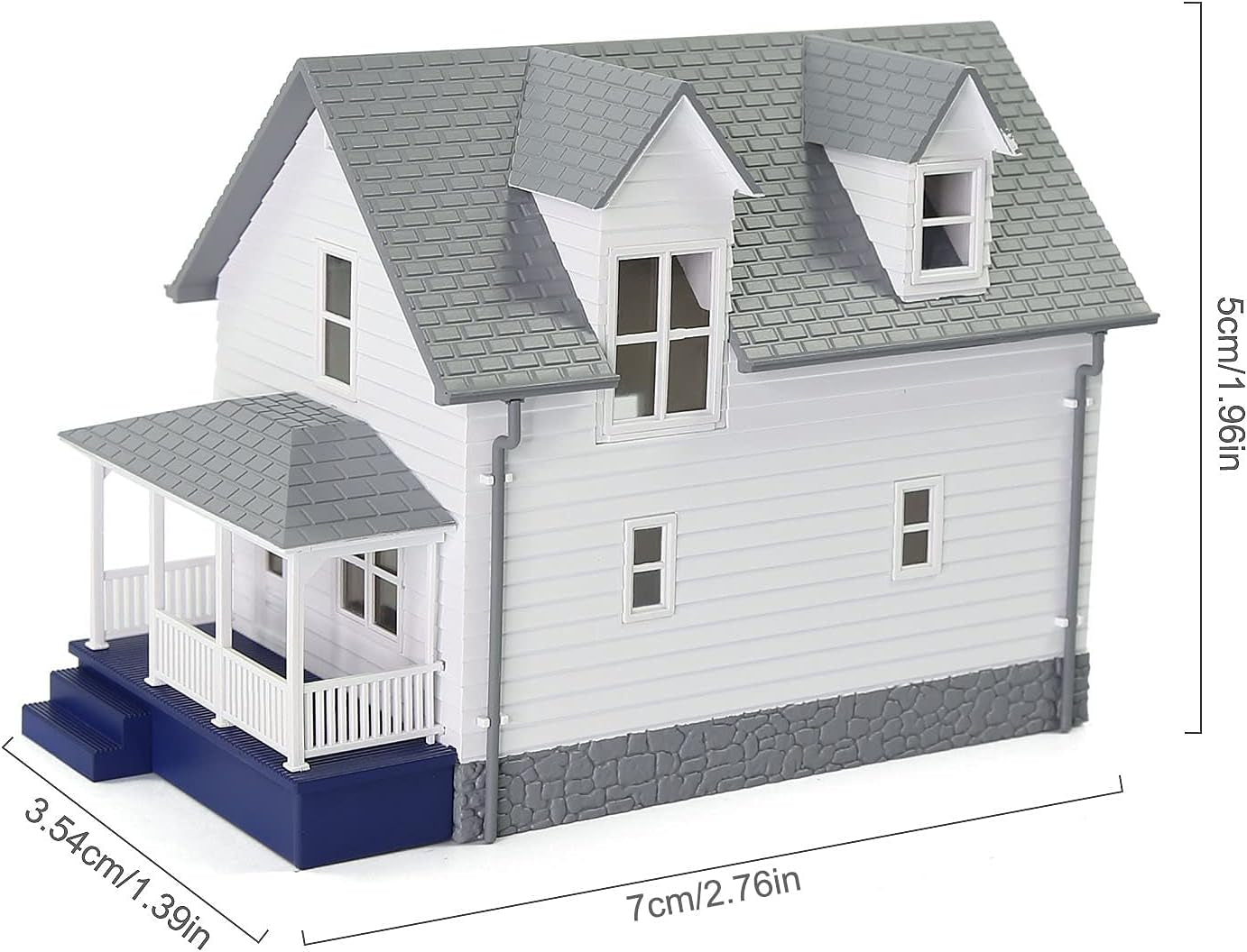 Modern N Scale 1:160 White Residential House Model - Perfectly Assembled for Your Train Layout Diorama