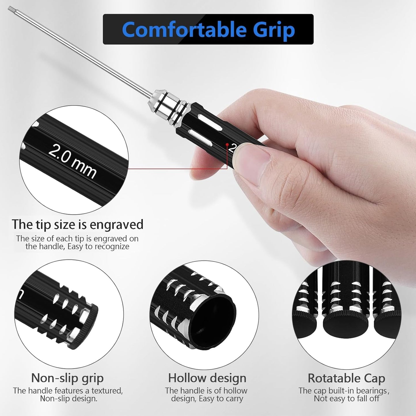 Precision 8-Piece Hex Screwdriver Set for RC Vehicles - Compatible with Traxxas and Arrma
