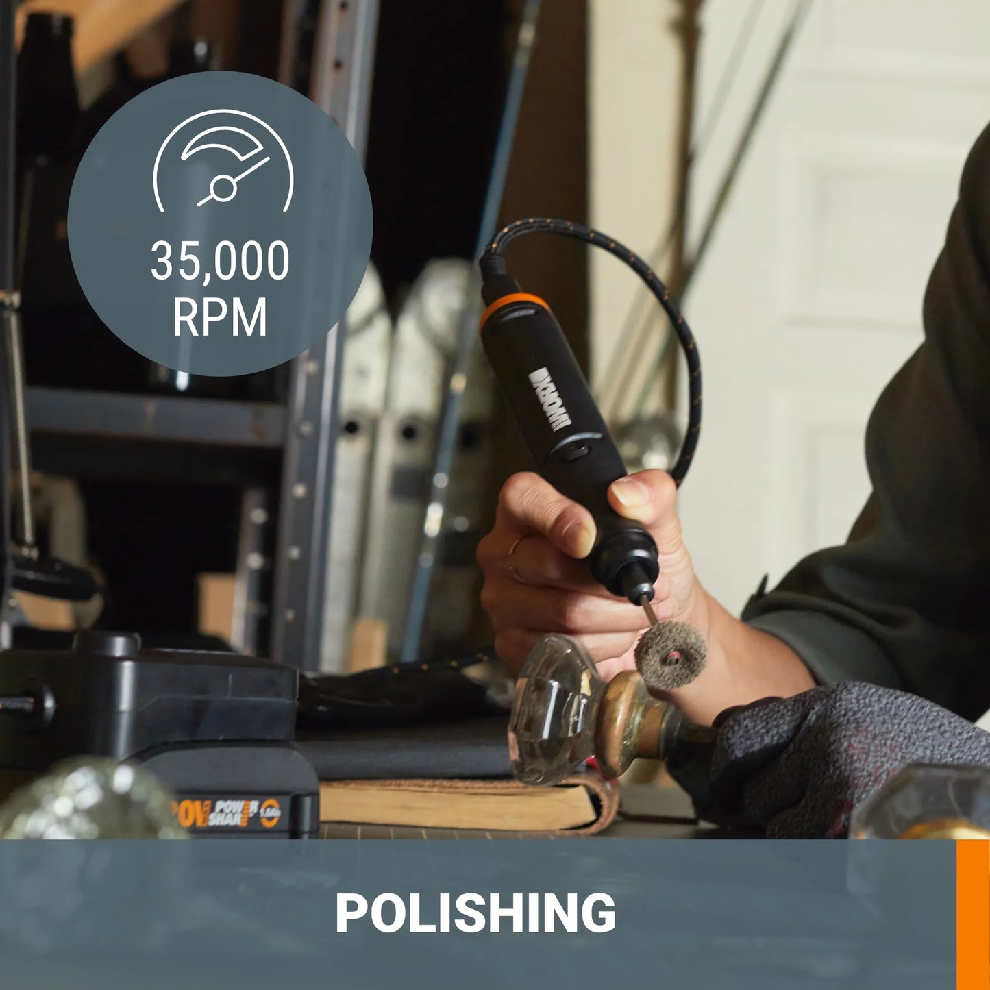 Makerx WX739L.9 20V Cordless Rotary Tool - Precision Engineering for Your Projects