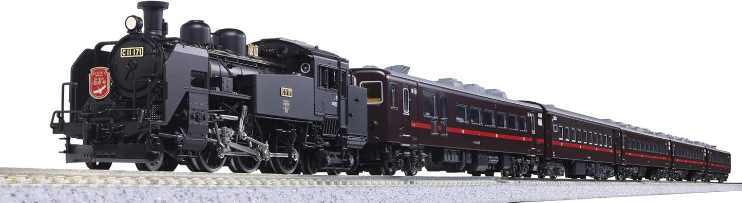 KATO N Gauge C11 171 + 14 Series 500 Series SL Winter Wetland 6-Car Set, Special Edition Railway Model, 10-1958 Steam Locomotive