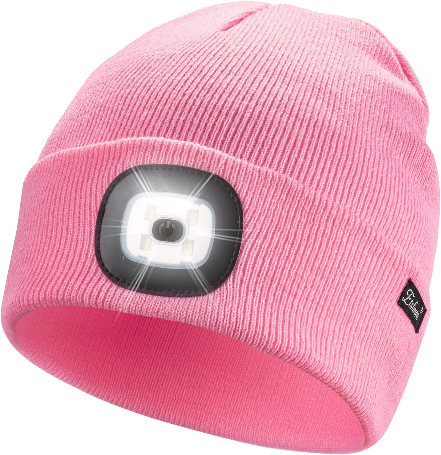 Etsfmoa Unisex USB Rechargeable Beanie with Light - Ideal Gift for Men, Dads, and Fathers
