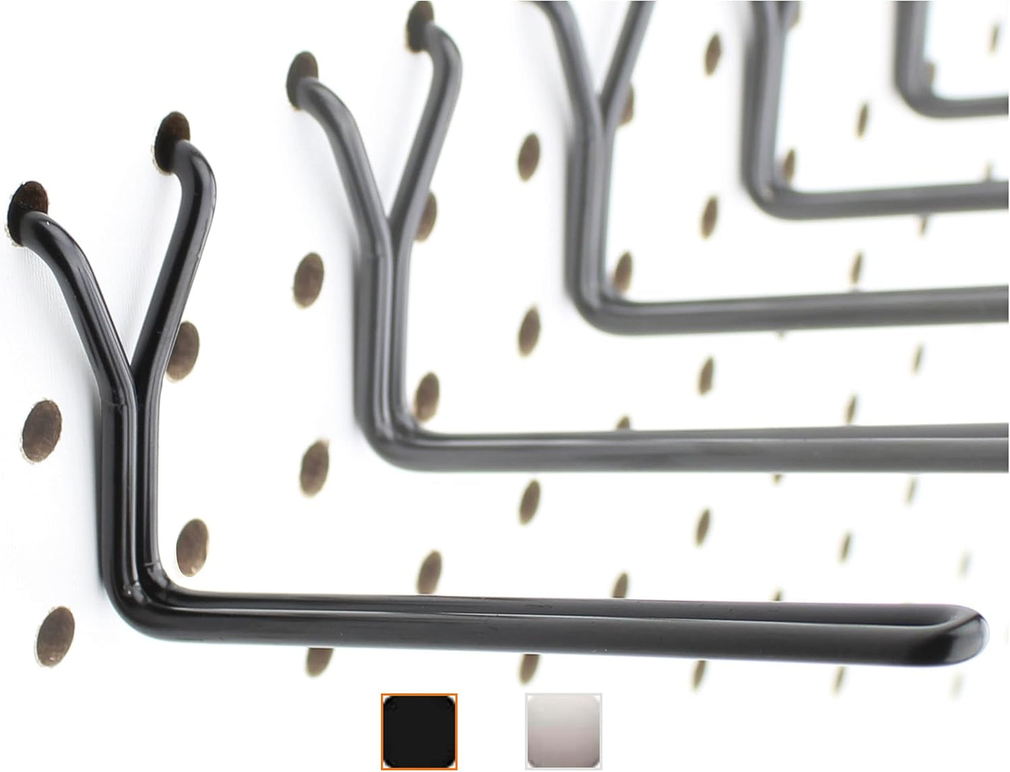 Premium Stainless Steel Pegboard Hooks - 50-Pack, 1-Inch L Design for Optimal Tool, Craft, Kitchen, and Retail Display Organization