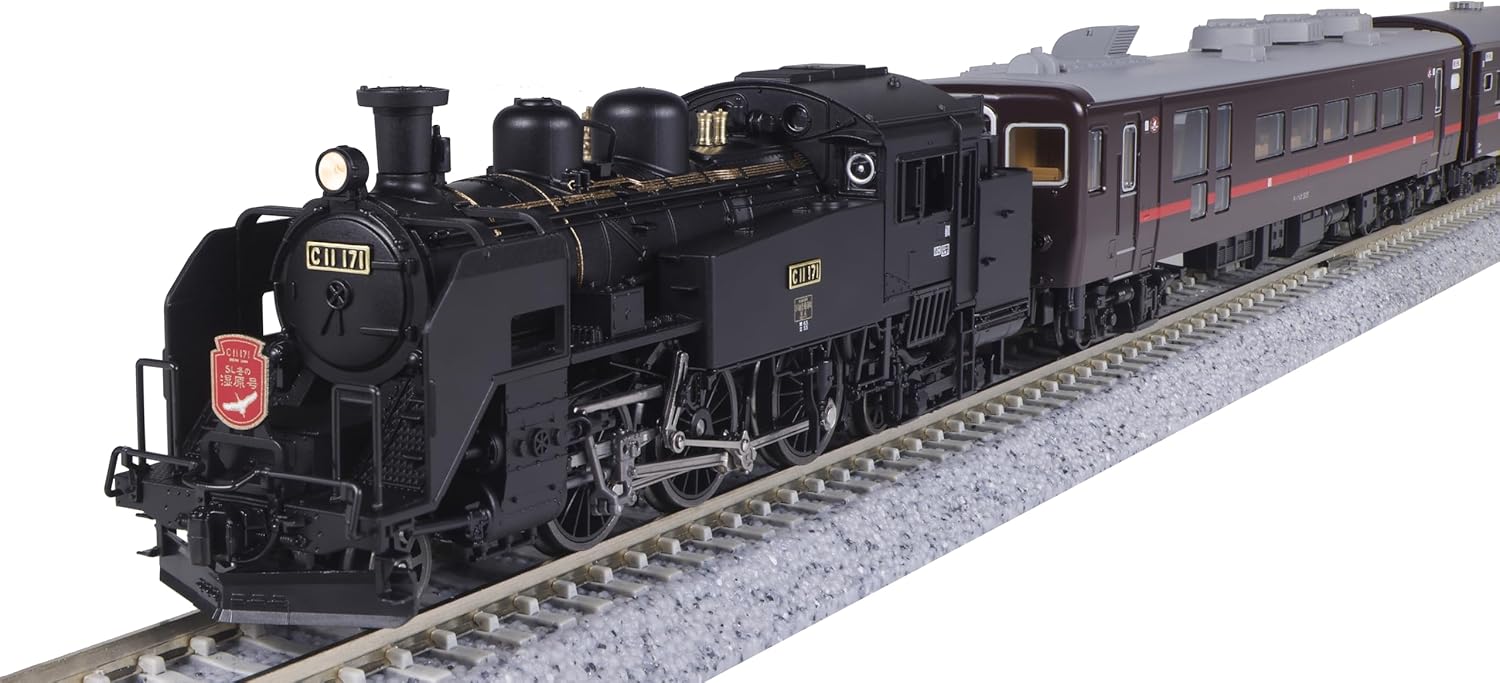 KATO N Gauge C11 171 + 14 Series 500 Series SL Winter Wetland 6-Car Set, Special Edition Railway Model, 10-1958 Steam Locomotive