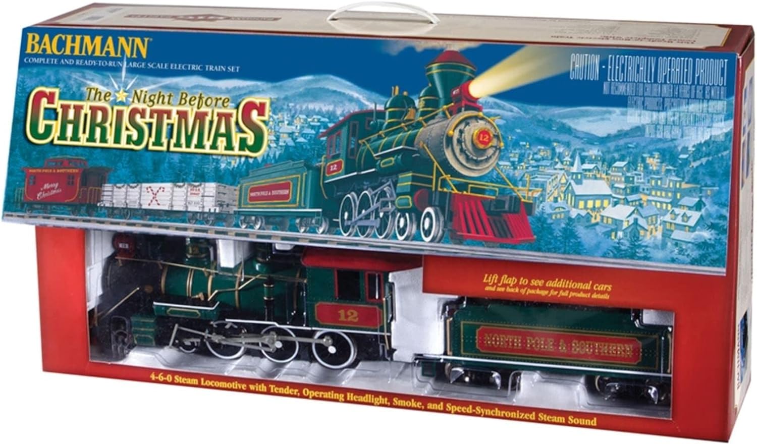 Bachmann Trains Night Before Christmas Ready-to-Run Electric Train Set in Large "G" Scale