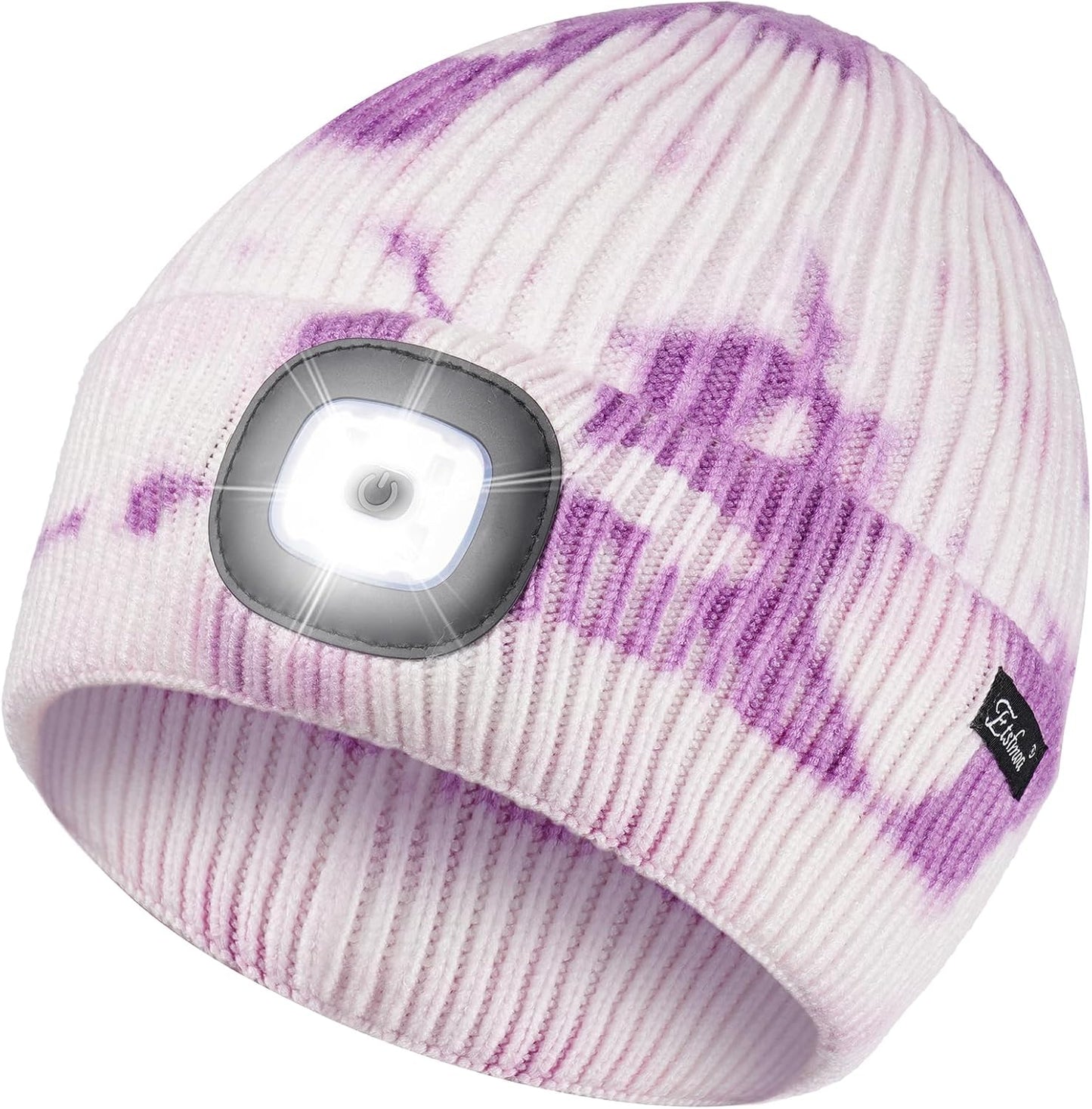 Etsfmoa Unisex USB Rechargeable Beanie with Light - Ideal Gift for Men, Dads, and Fathers