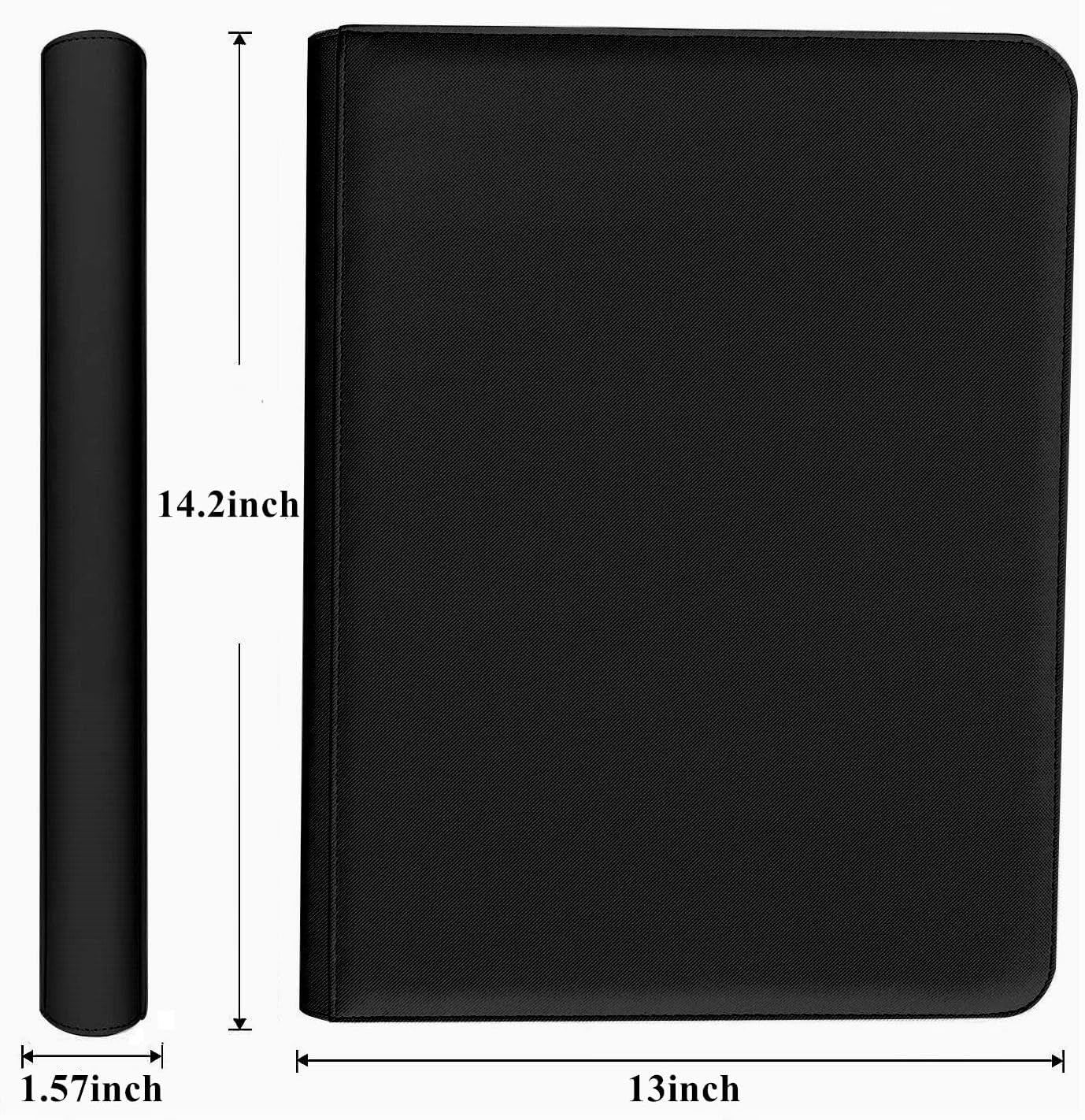 12-Pocket 720-Card Trading Card Binder with Ringless Side Loading Design