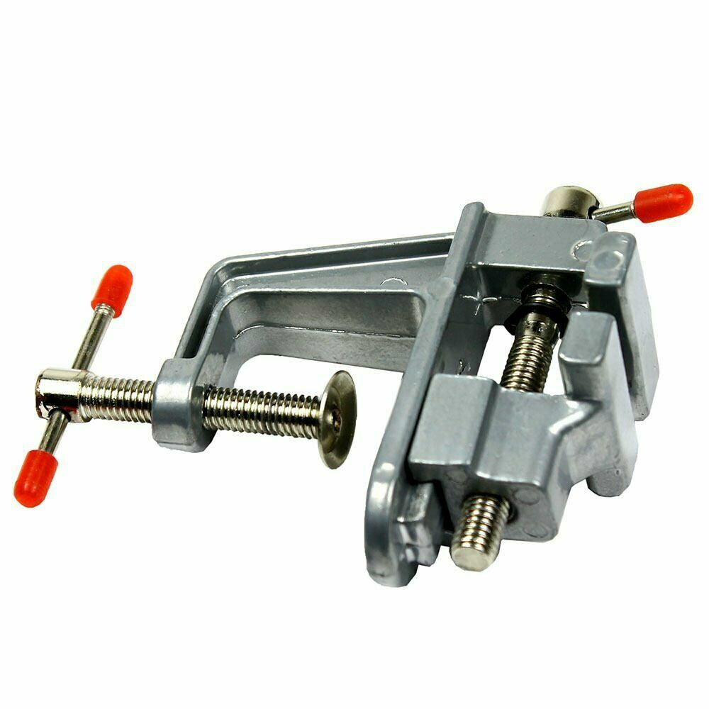3.5" Miniature Vise - Compact Aluminum Jewelers Hobby Clamp for Table Bench Use