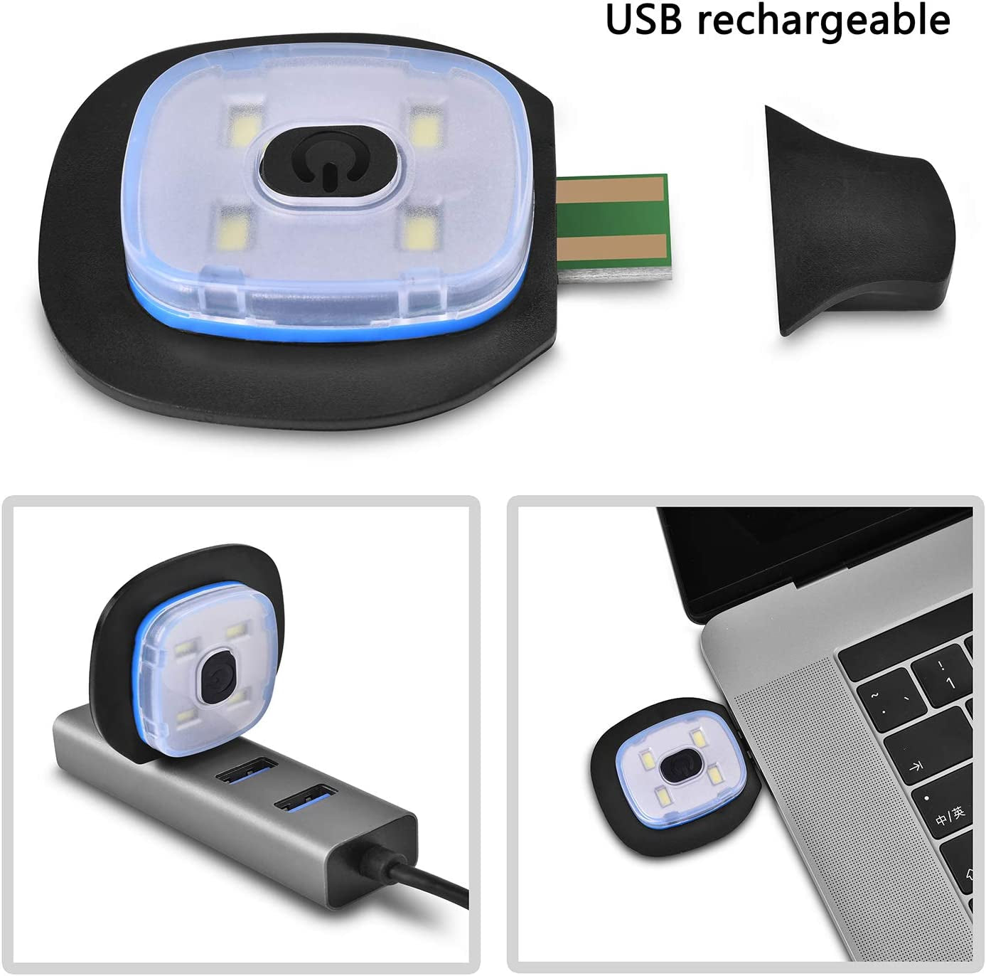 Etsfmoa Unisex USB Rechargeable Beanie with Light - Ideal Gift for Men, Dads, and Fathers