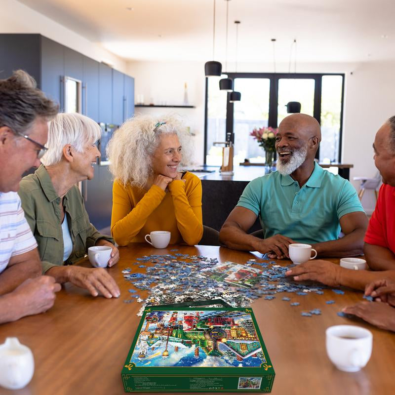 Huadada 1000-Piece Merry Christmas Jigsaw Puzzle for Adults - Perfect Family Reunion Game and Holiday Gift