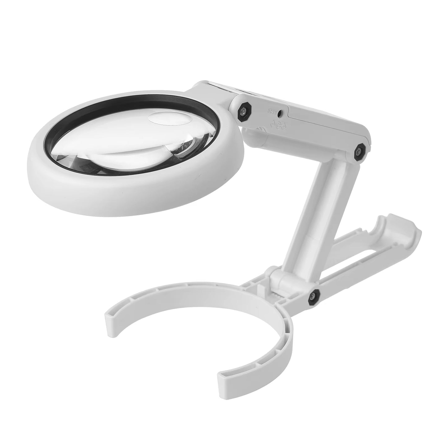 5X/10X USB-Powered LED Handheld Magnifier with Stand - Perfect for Electronics Repair and Hobbies