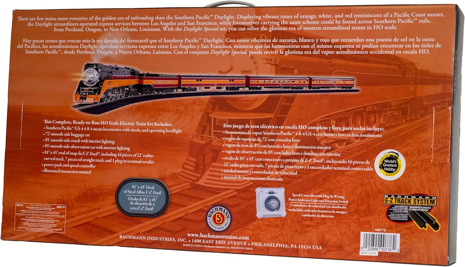 Bachmann Trains Daylight Special HO Scale Ready-to-Run Electric Train Set - 0.5 Liters