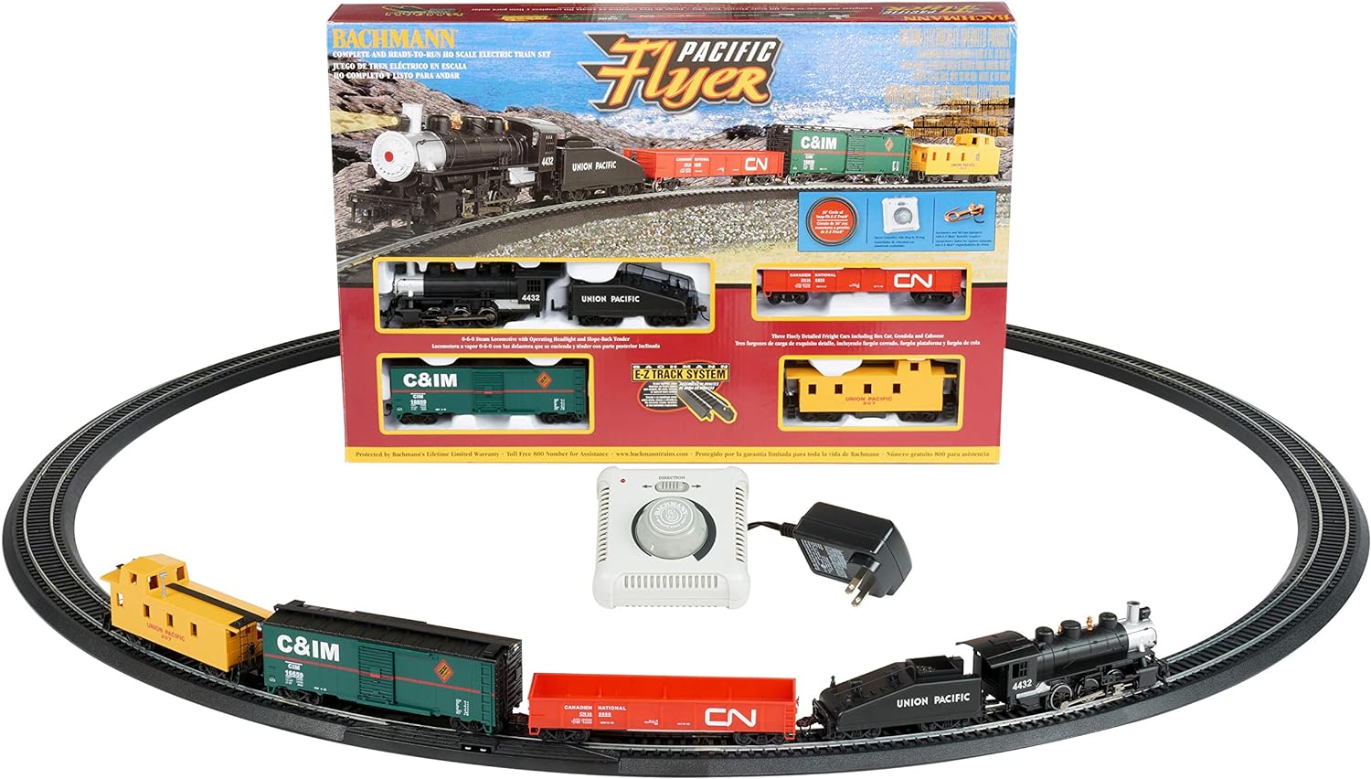 Bachmann Trains Pacific Flyer HO Scale Electric Train Set - Ready to Run