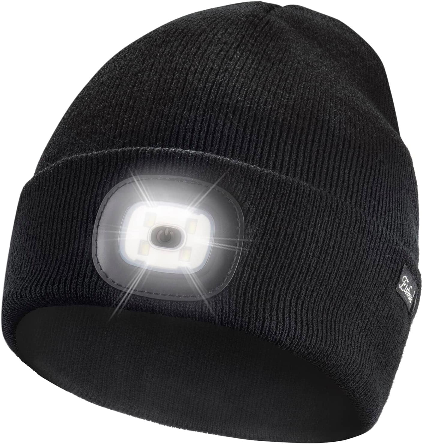Etsfmoa Unisex USB Rechargeable Beanie with Light - Ideal Gift for Men, Dads, and Fathers