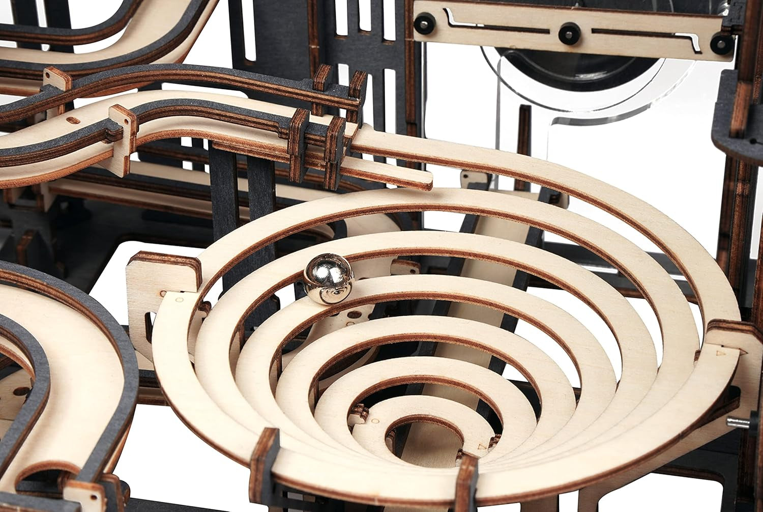 3D Wooden Puzzle Kit - Marble Night City Mechanical Model for Educational STEM Learning, Safe and Non-Toxic Laser-Cut Wood, Suitable for Adults and Teens