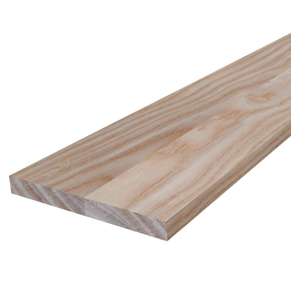 Premium Unfinished Natural Ash Wood Board - Perfect for DIY Projects, 0.75" D x 7.25" W x 72" L