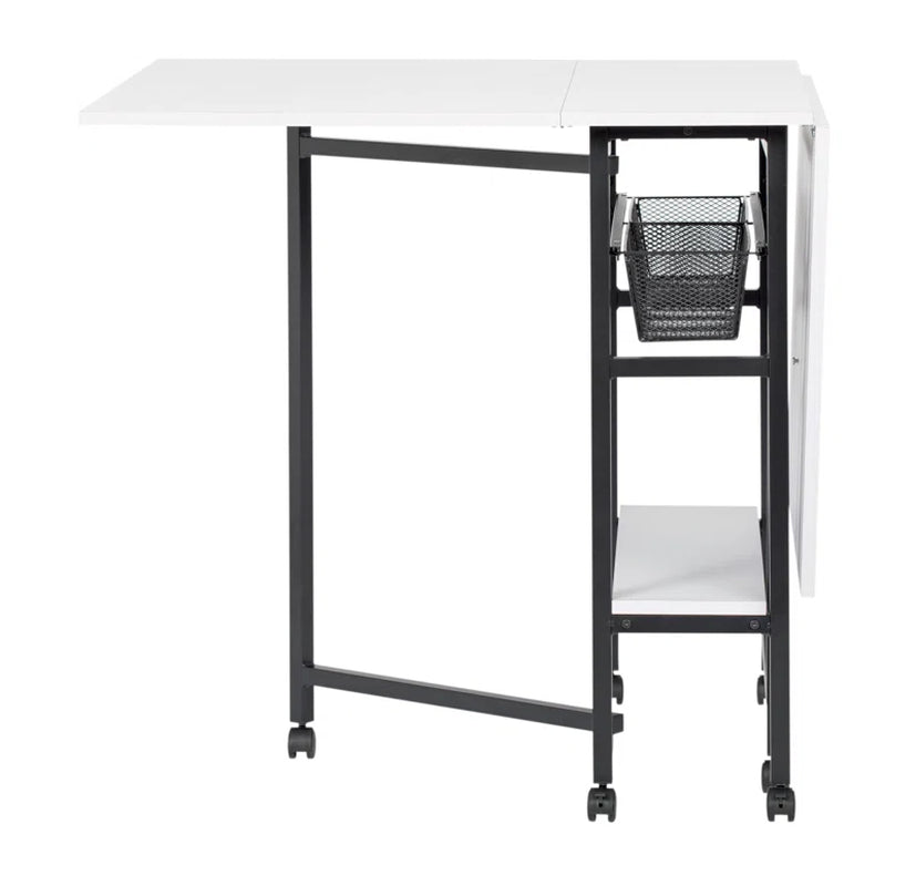 Versatile 60'' x 36'' Mobile Foldable Craft Table - Ideal for Creative Projects