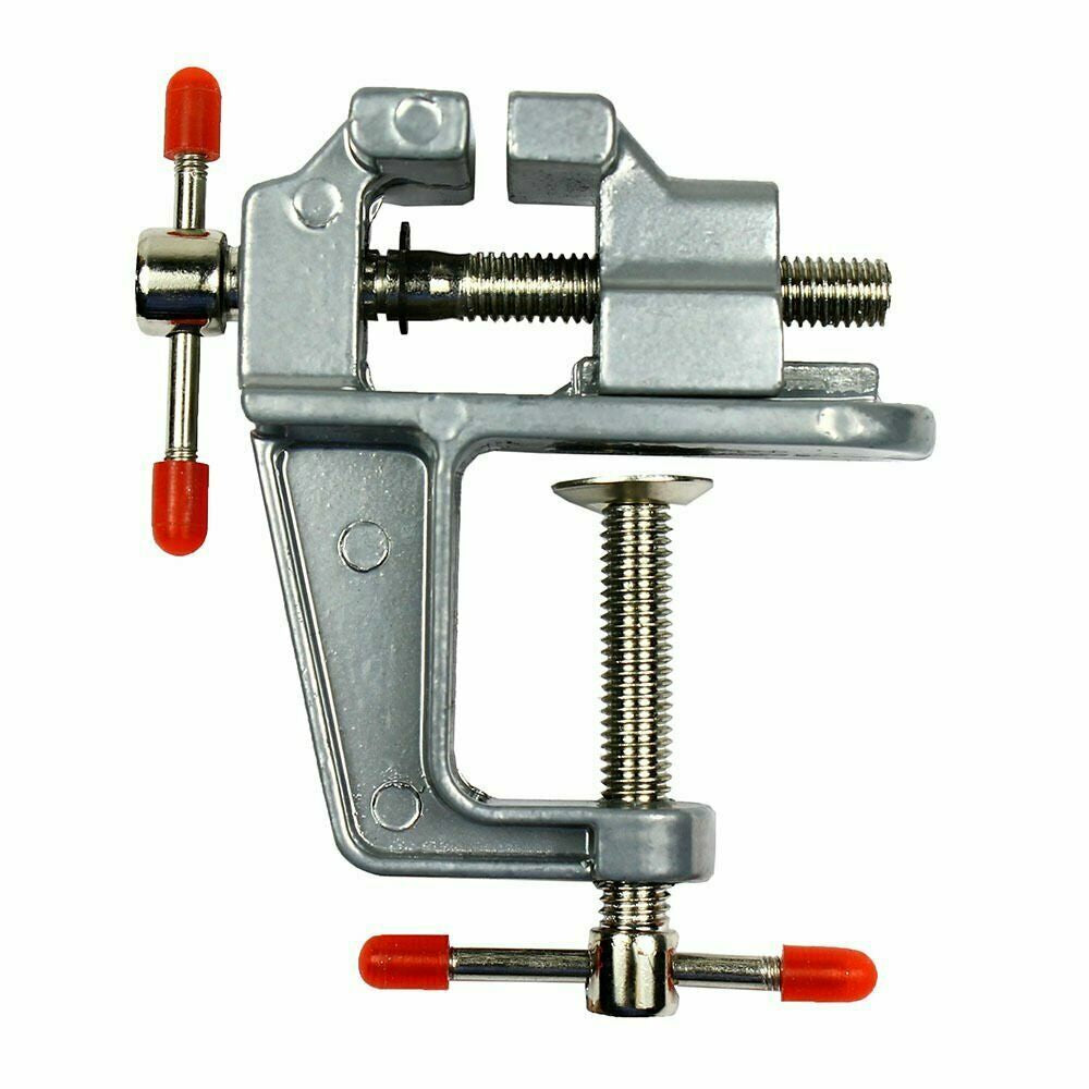 3.5" Miniature Vise - Compact Aluminum Jewelers Hobby Clamp for Table Bench Use