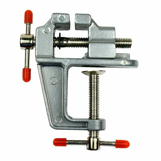 3.5" Miniature Vise - Compact Aluminum Jewelers Hobby Clamp for Table Bench Use