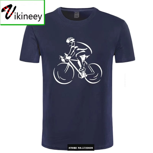 Men's Fashion Solid T-Shirts for Cyclists and Bikers