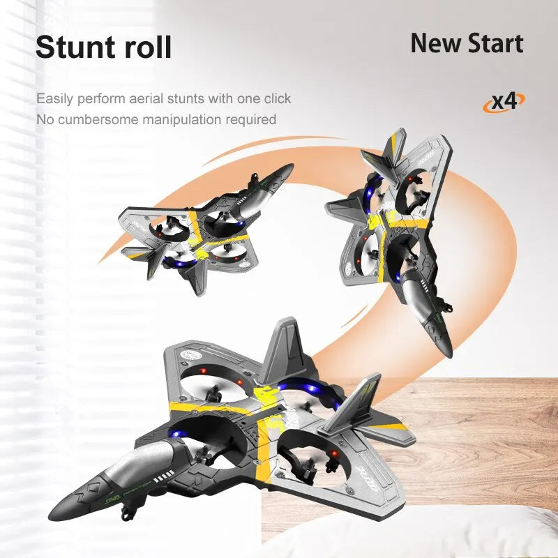 V17 Remote Control Fighter Plane - EPP Foam Glider RC Drone for Kids - Ideal Gift for Hobby Enthusiasts!