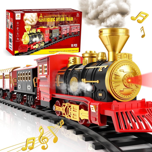 Ultimate Electric Train Toy Set - Engaging Steam Locomotive with Lights, Sounds, and Smoke for Boys Ages 3-8+