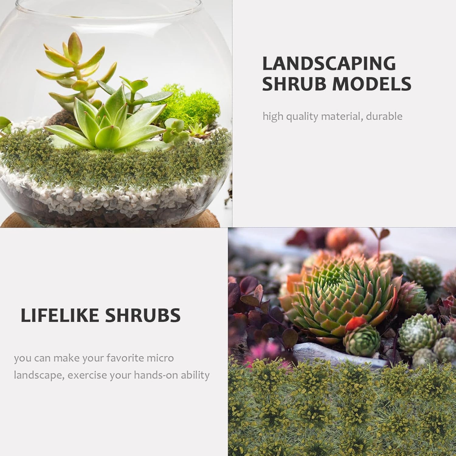 EXCEART Realistic Miniature Shrubs for Stunning Landscape Decor and Sand Table Models