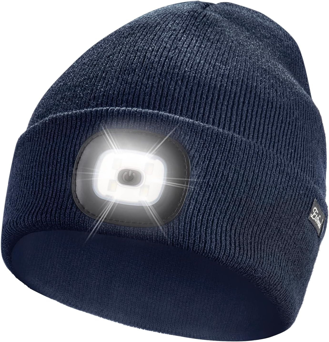 Etsfmoa Unisex USB Rechargeable Beanie with Light - Ideal Gift for Men, Dads, and Fathers