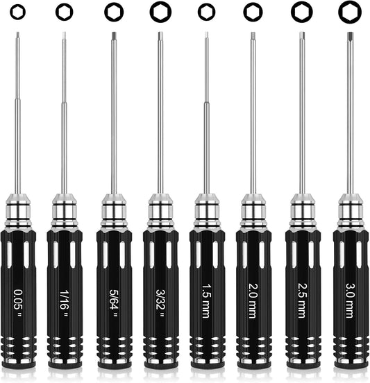 Precision 8-Piece Hex Screwdriver Set for RC Vehicles - Compatible with Traxxas and Arrma