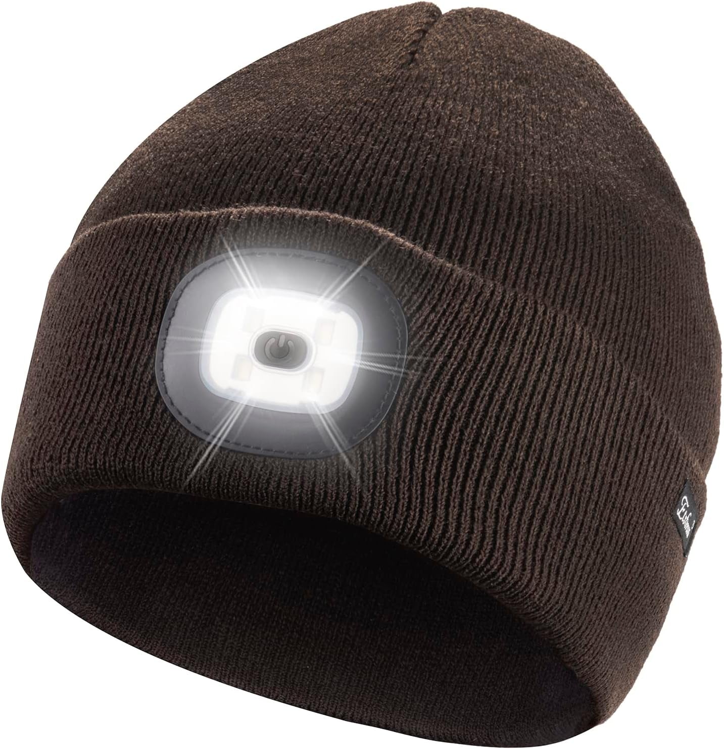 Etsfmoa Unisex USB Rechargeable Beanie with Light - Ideal Gift for Men, Dads, and Fathers