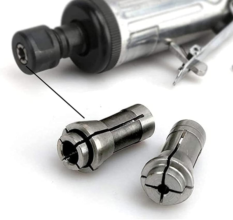 Luo Ke Industrial Die Grinder Collet Set - Durable Carbon Steel Chuck for 3mm and 6mm Arbors (Pack of 2)