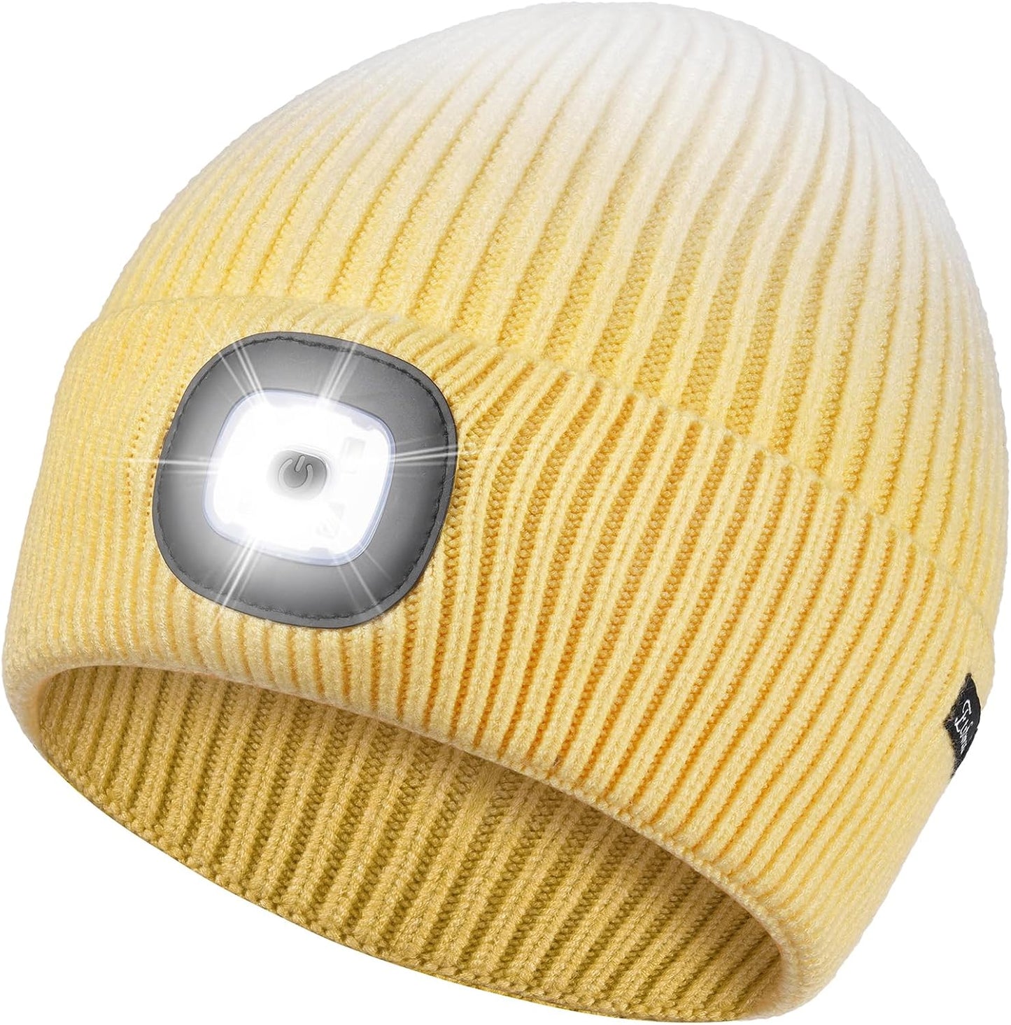 Etsfmoa Unisex USB Rechargeable Beanie with Light - Ideal Gift for Men, Dads, and Fathers