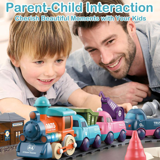 Exciting BOTICAKO Electric Train Set for Toddlers - Magnetic Train Toy with Tracks & Accessories, Perfect Gift for Boys & Girls 3+!