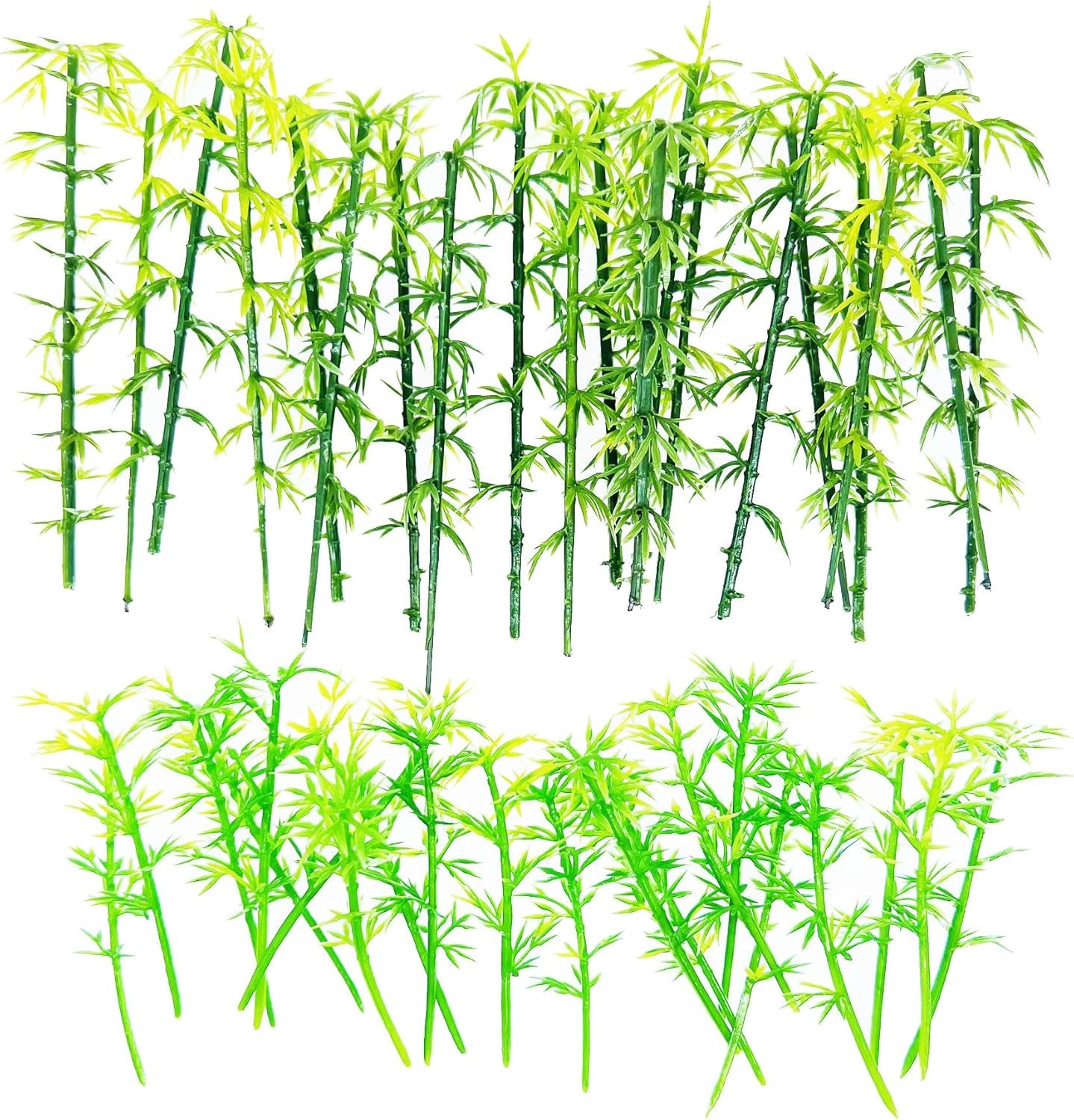 Cayway 44-Piece Colorful Model Trees Set (1.3-3.2 Inches) - Perfect for Train Scenery and Architectural Models, Base-Free DIY Craft Accessories