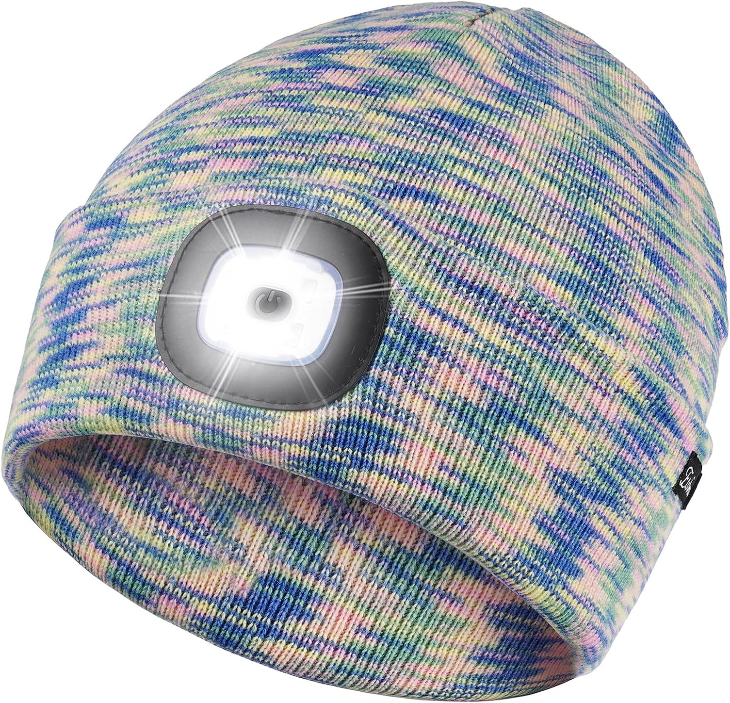 Etsfmoa Unisex USB Rechargeable Beanie with Light - Ideal Gift for Men, Dads, and Fathers