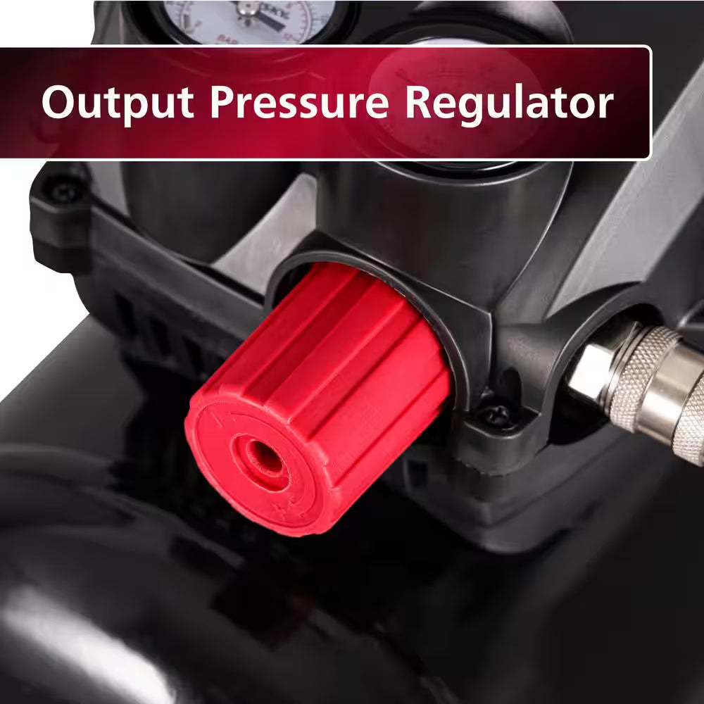 Compact 3-Gallon 120 PSI Oil-Free Hotdog Air Compressor with Foldable Handle and Quick Coupler