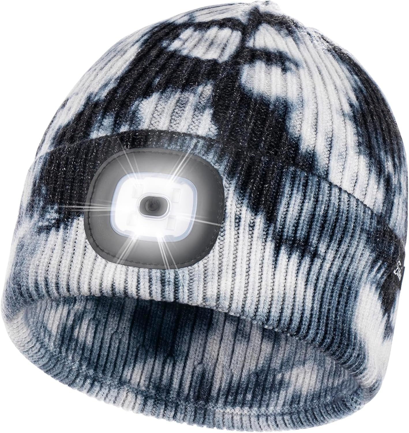 Etsfmoa Unisex USB Rechargeable Beanie with Light - Ideal Gift for Men, Dads, and Fathers