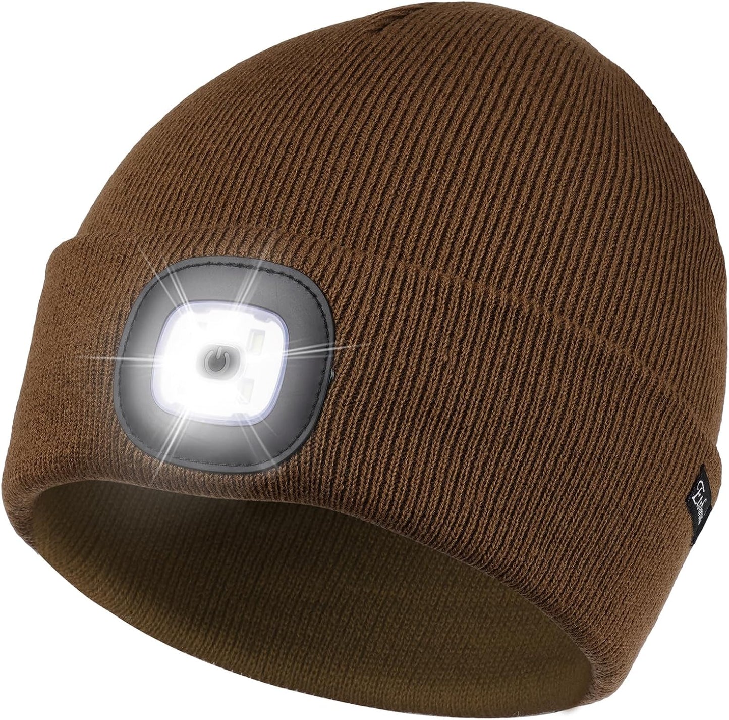 Etsfmoa Unisex USB Rechargeable Beanie with Light - Ideal Gift for Men, Dads, and Fathers