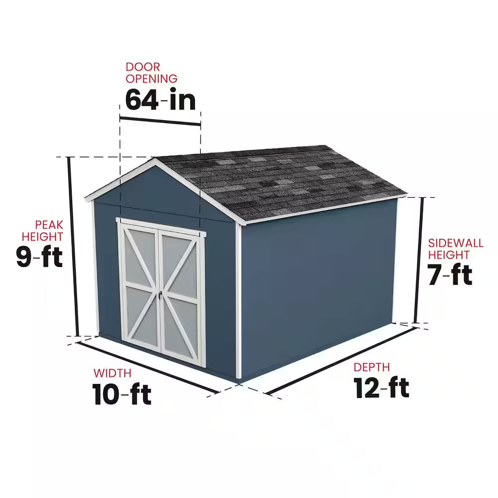Rookwood 10x12 Ft. DIY Wood Storage Solution with Smartside and Floor System for Backyard Transformation