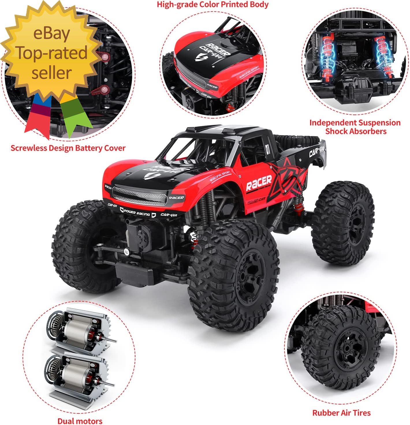 1:12 Scale Amphibious 4X4 RC Truck - Waterproof Off-Road Experience
